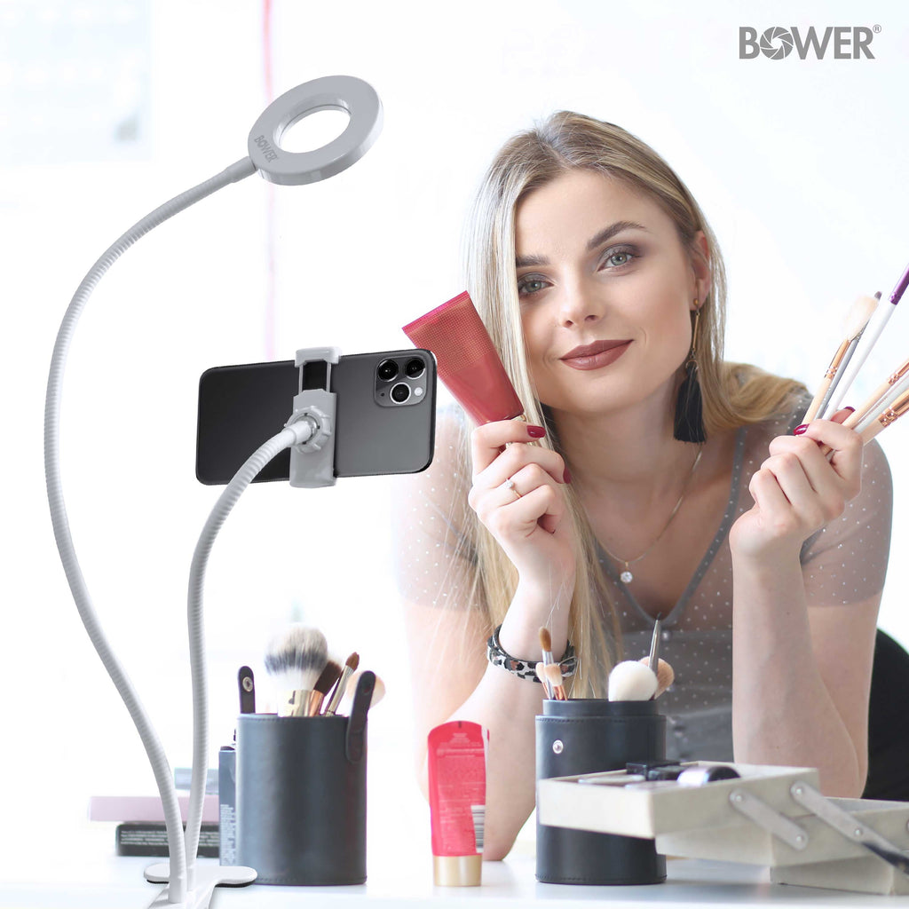 24-Inch Flexible LED Ring Light Desk Clip