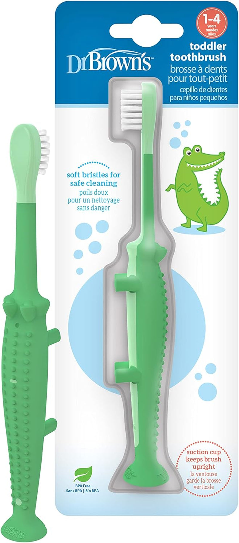 Baby Toothbrush - Crocodile, BPA Free, Age 1-4Y