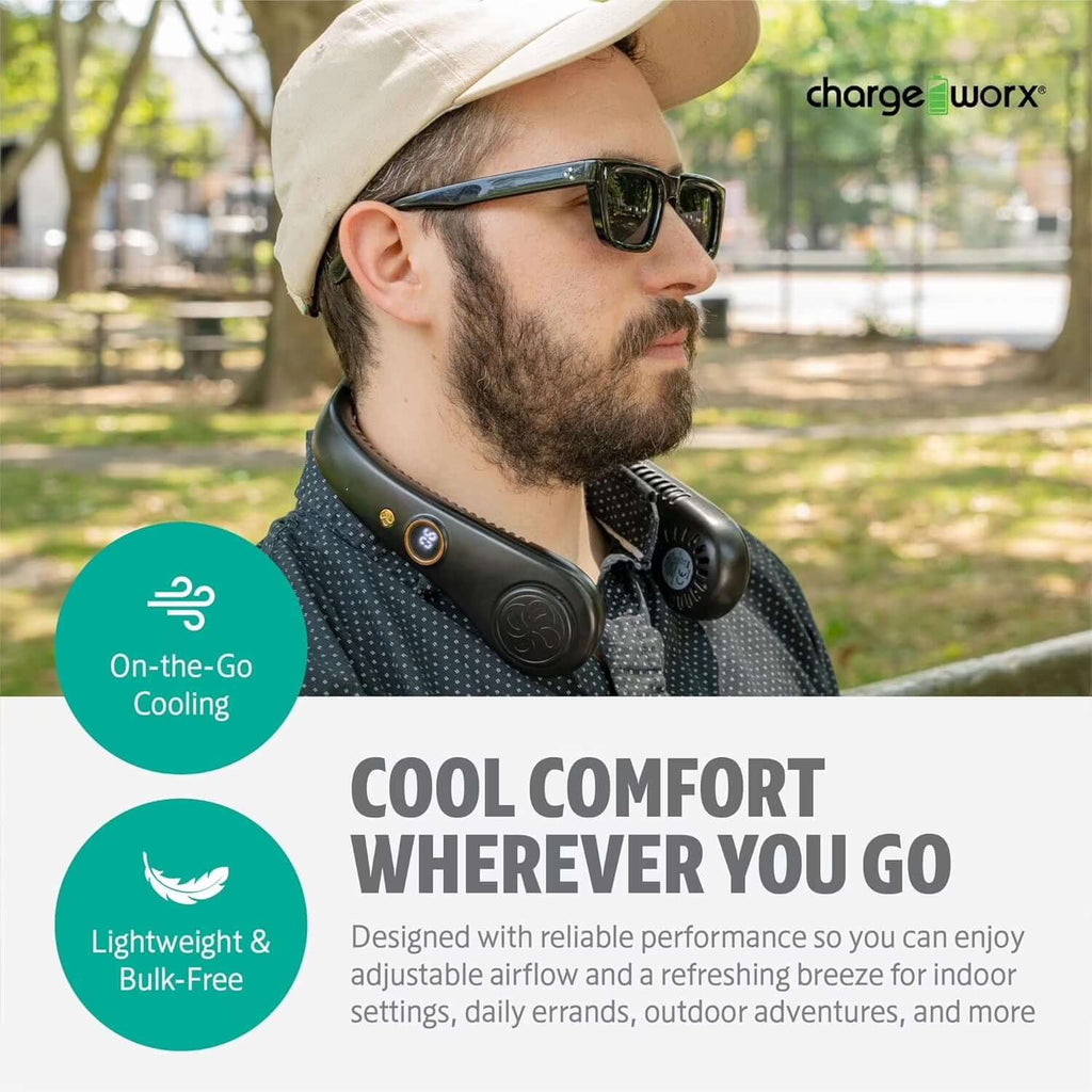 Portable Neck Fan - 4000mAh USB Rechargeable Design