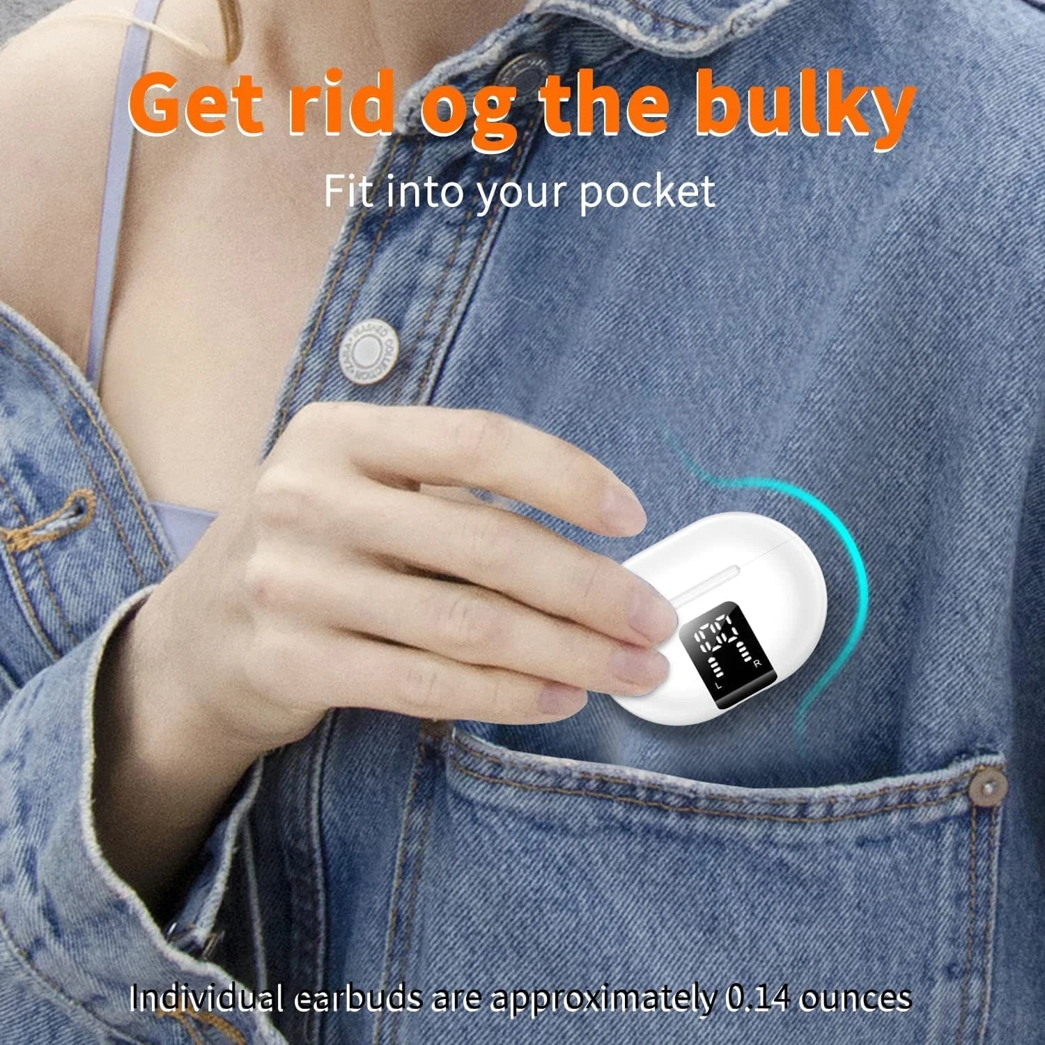 Bluetooth earbuds with charging case