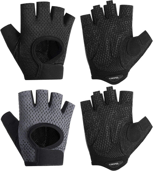 2 Pairs Workout Gloves Adjustable Weight Lifting Gym Exercise Training Breathable Workout Gloves with Full Palm Protection for Men and Women Fitness, Biking, Pull Up