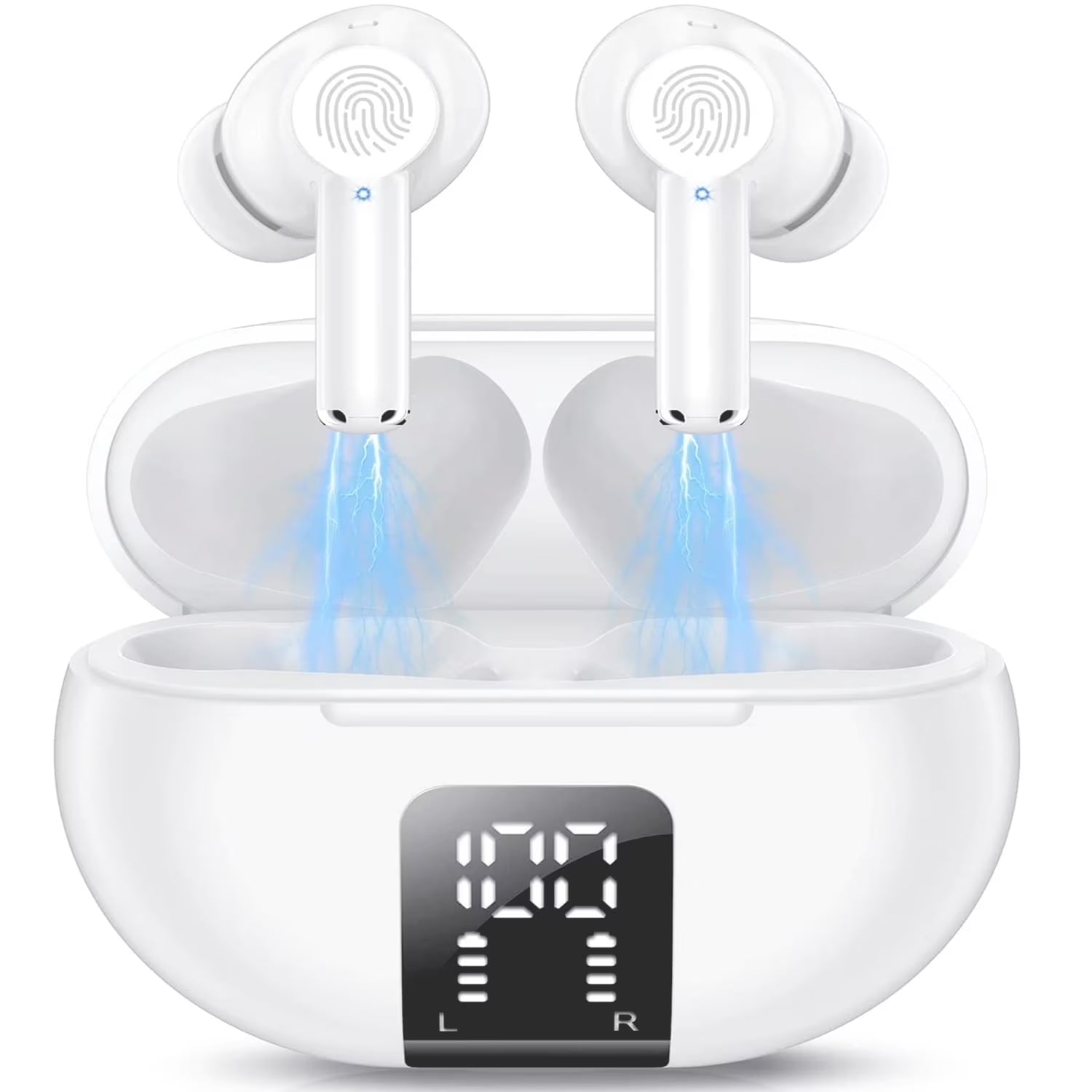 Bluetooth earbuds with charging case