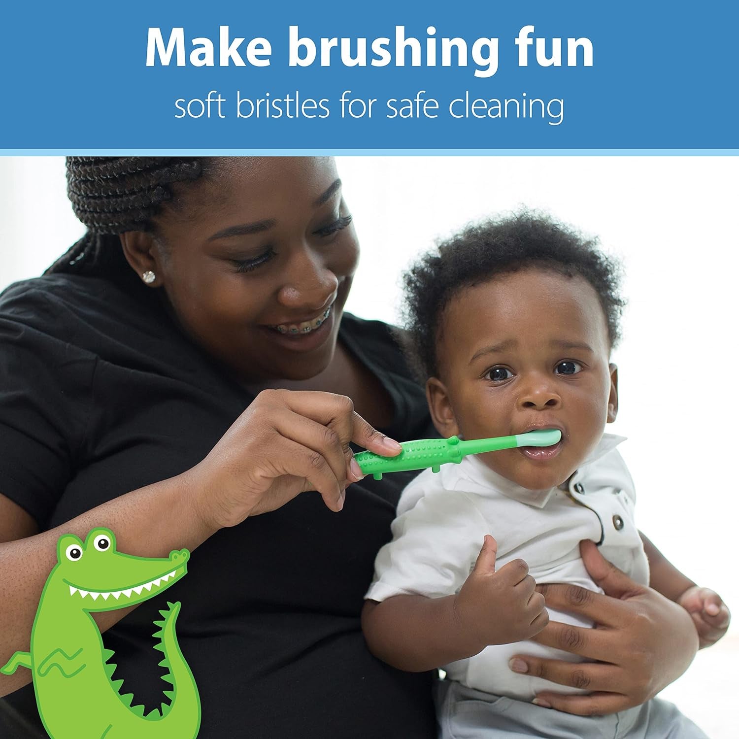 Baby Toothbrush - Crocodile, BPA Free, Age 1-4Y