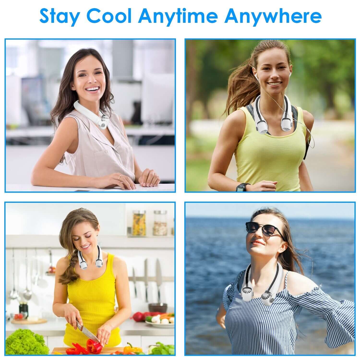Portable Neck Fan Hands-Free with 360 Cooling
