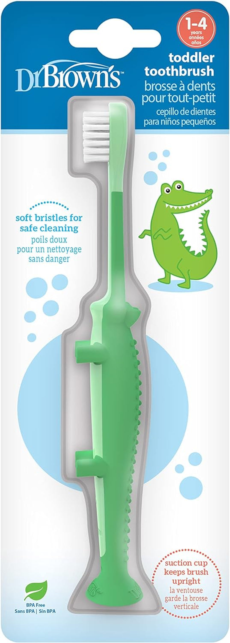 Baby Toothbrush - Crocodile, BPA Free, Age 1-4Y