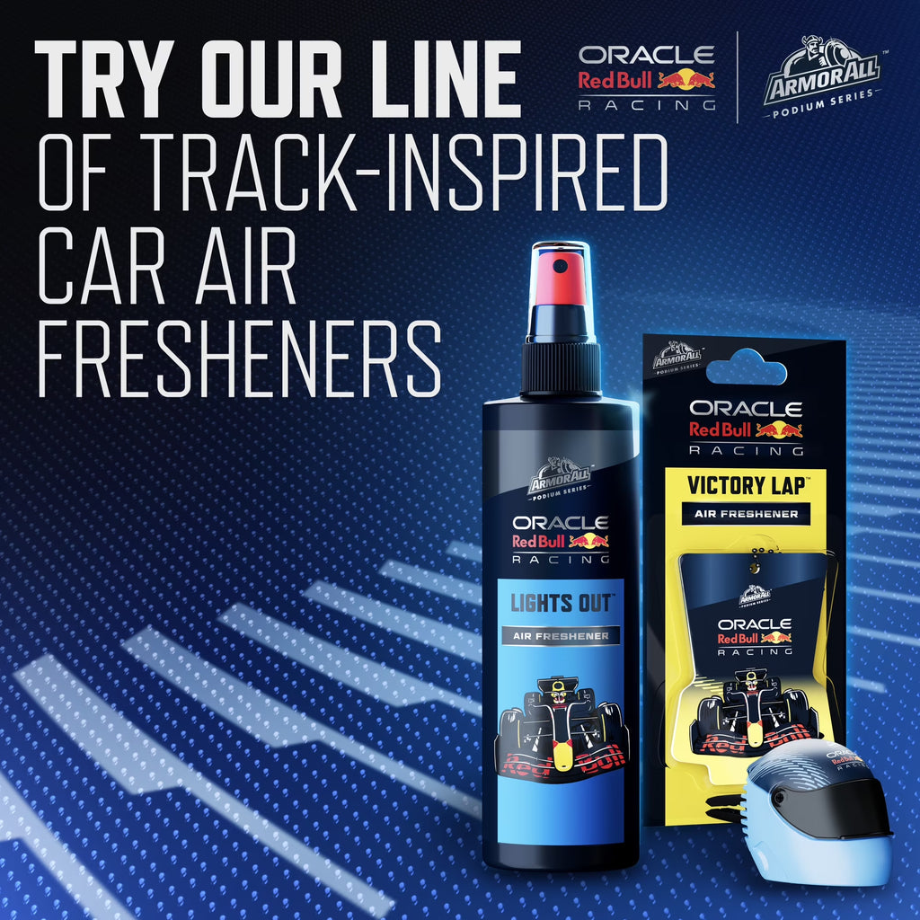 Podium Series Helmet Vent Clip Car Air Freshener (Lights Out Scent), Blend of Warm Woods and Leather with Notes of Lemon Citrus Verbena and Patchouli