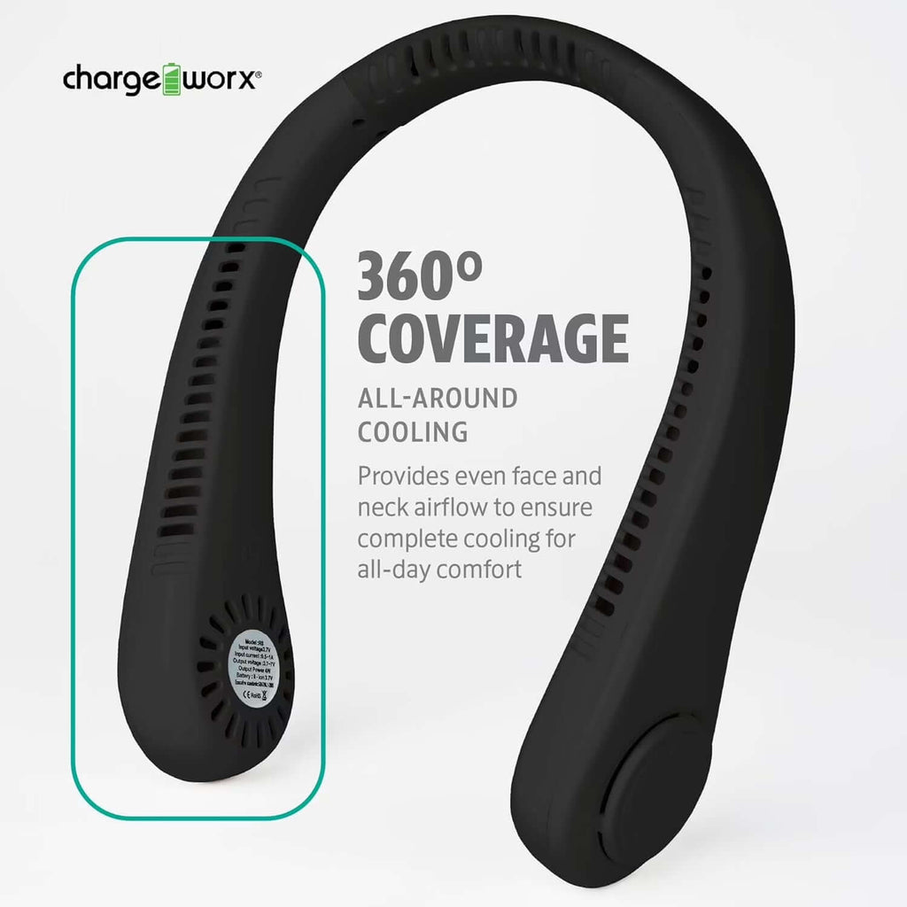Portable Neck Fan - 4000mAh USB Rechargeable Design