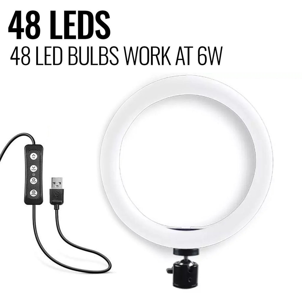 LED Ring Light with Stand for Makeup Photography Video for Iphone Selfie Stream