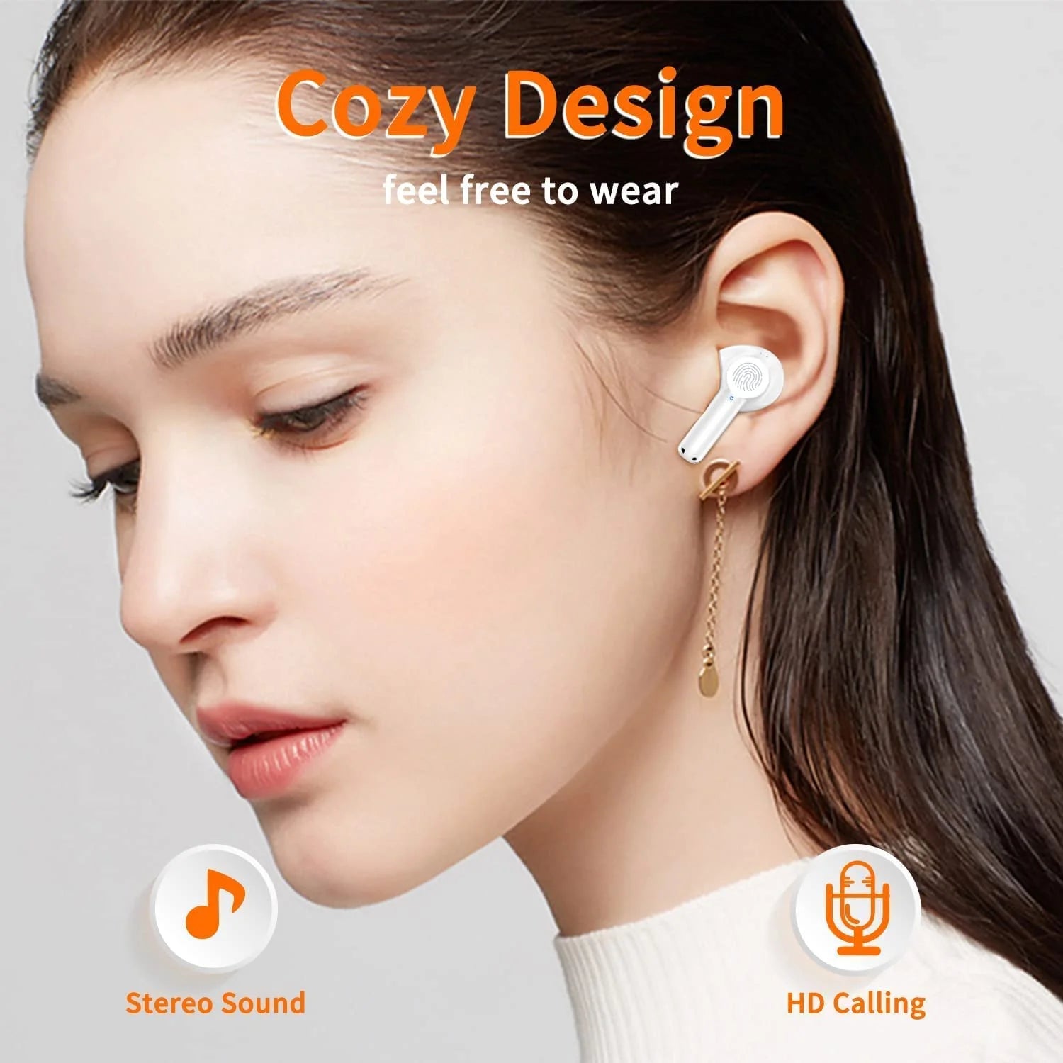 Bluetooth earbuds with charging case