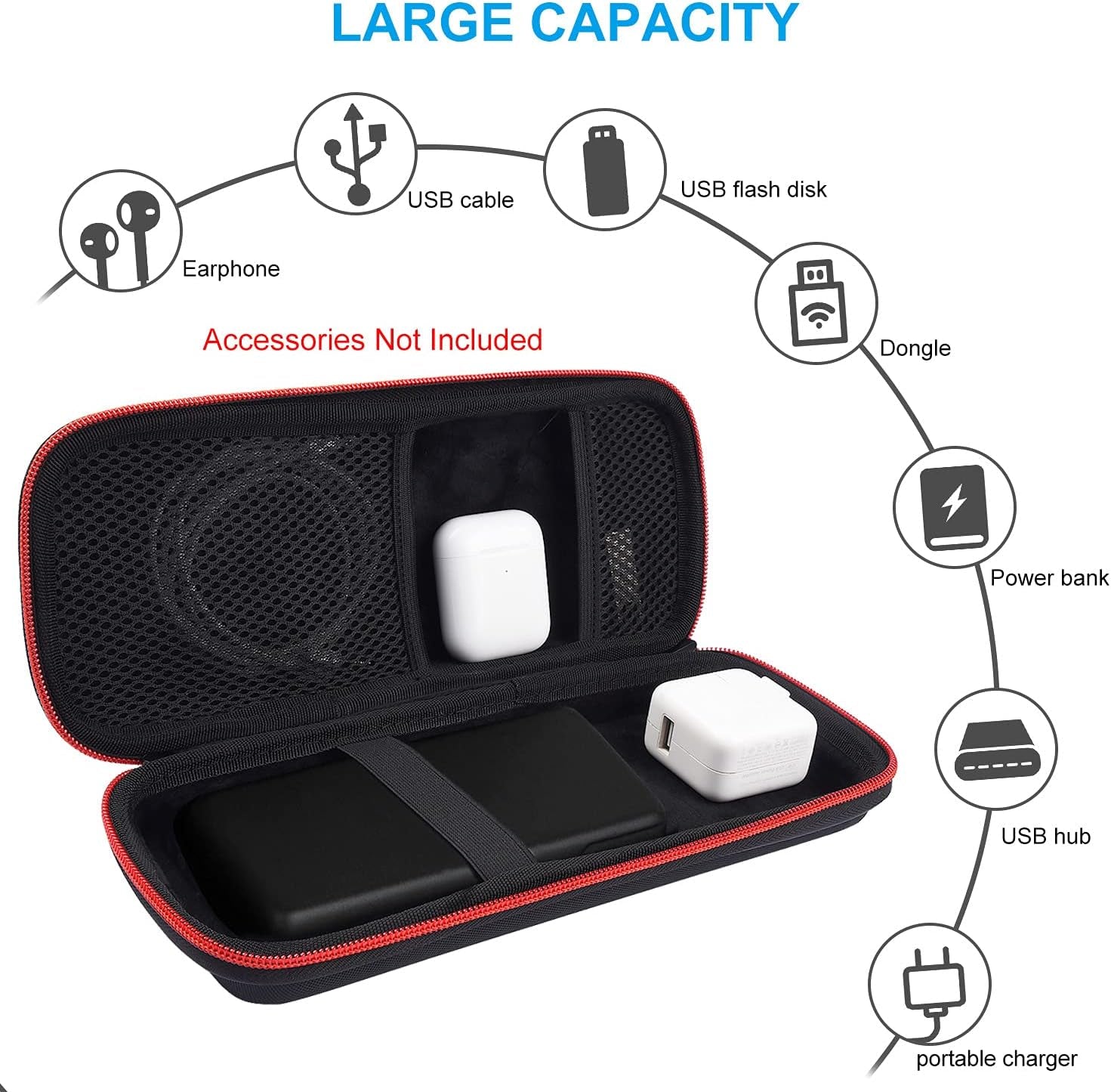 Power Bank Hard Travel Case Large