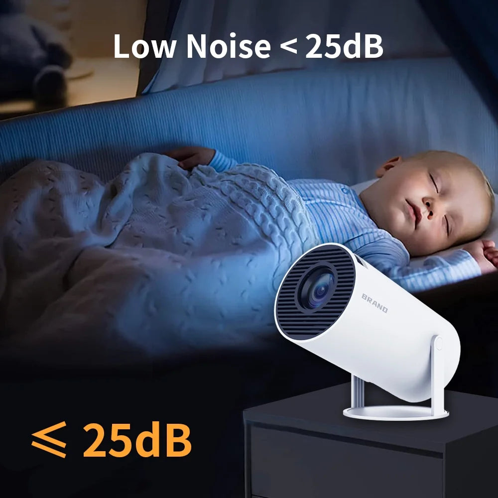 Projector 4K 1080P Support with Bluetooth and Wifi 6, Auto Correction/Focus, Mini Projector Smart for Movie Projection
