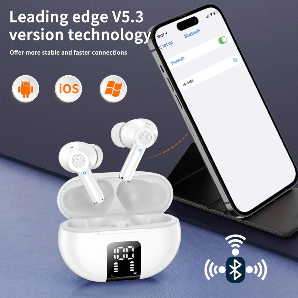 Bluetooth earbuds with charging case