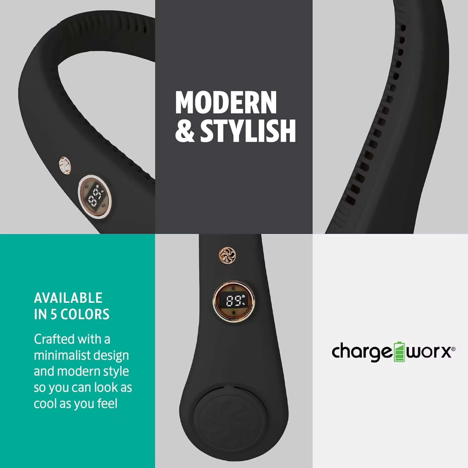 Portable Neck Fan - 4000mAh USB Rechargeable Design