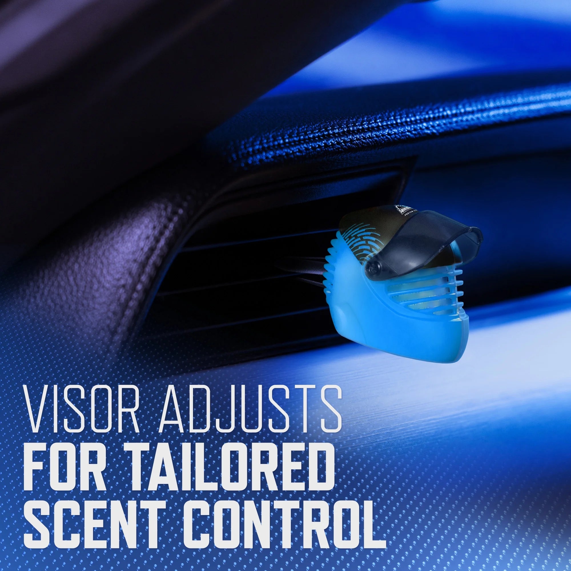 Podium Series Helmet Vent Clip Car Air Freshener (Lights Out Scent), Blend of Warm Woods and Leather with Notes of Lemon Citrus Verbena and Patchouli
